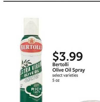 Fareway Bertolli olive oil spray offer