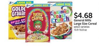 Fareway General mills large size cereal offer