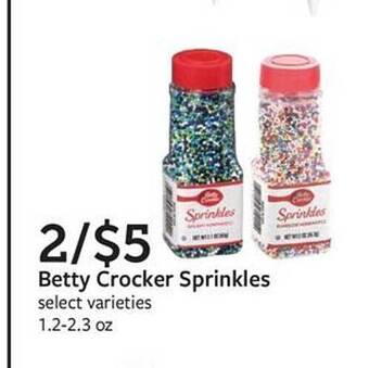 Fareway Betty crocker sprinkles offer