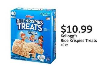 Fareway Kellogg's rice krispies treats offer