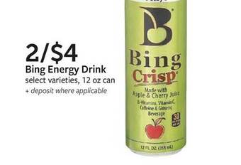 Fareway Bing energy drink offer