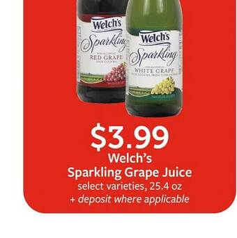 Fareway Welch's sparkling grape juice offer