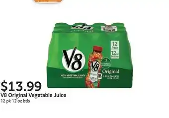 Fareway V8 original vegetable juice offer
