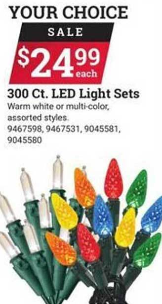 Ace Hardware 300 ct led light sets offer