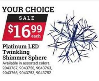 Ace Hardware Platinum led twinkling shimmer sphere offer