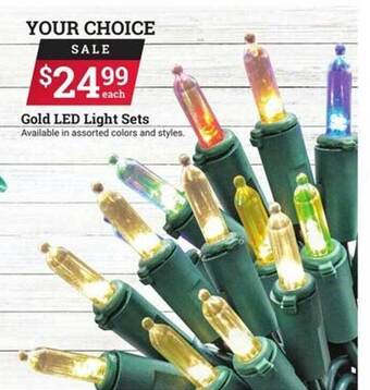 Ace Hardware Gold led light sets offer