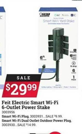 Ace Hardware Feit electric smart wi-fi 6-outlet power stake offer