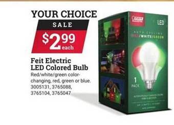 Ace Hardware Feit electric led colored bulb offer
