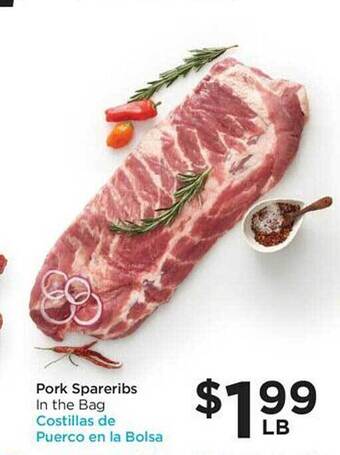 Food 4 Less Pork spareribs offer