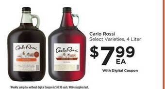 Food 4 Less Carlo rossi offer