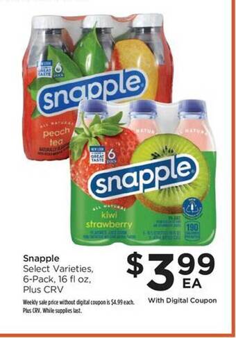 Food 4 Less Snapple offer