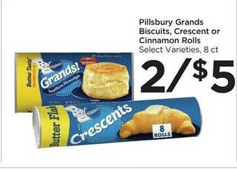 Food 4 Less Pillsbury grands biscuits, crescent or cinnamon rolls offer