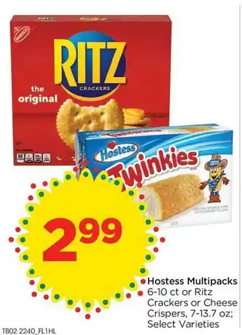 Food 4 Less Hostess multipacks or ritz crackers, cheese crispers offer