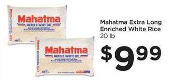 Food 4 Less Mahatma extra long enriched white rice offer