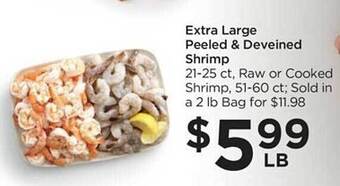 Food 4 Less Extra large peeled & deveined shrimp offer