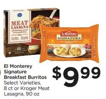 Foods Co El monterey signature breakfast burritos offer