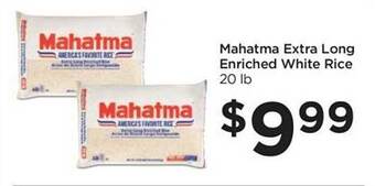 Foods Co Mahatma extra long enriched white rice offer