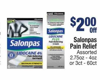 Kinney Drugs Salonpas pain relief offer