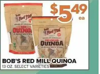 Price Cutter Bob's red mill quinoa offer