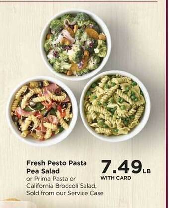 QFC Fresh pesto pasta pea salad offer