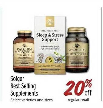 Sprouts Farmers Market Solgar best selling supplements offer
