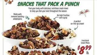 Sprouts Farmers Market Functional snack mixes offer