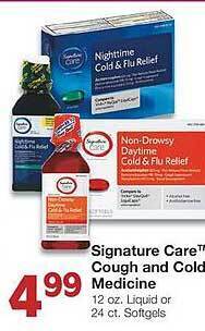 United Supermarkets Signature care cough and cold medicine offer