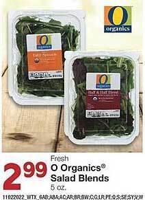 United Supermarkets O organics salad blends offer