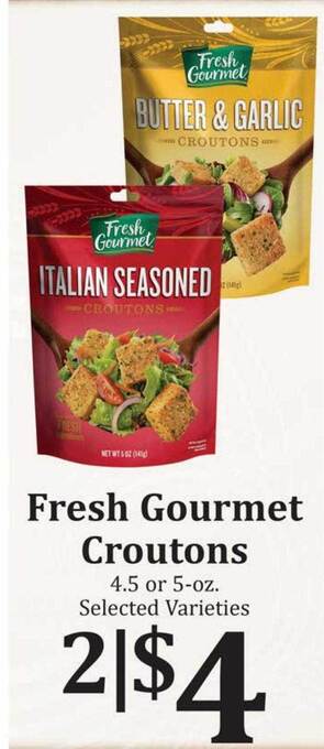 Rosauers Fresh gourmet croutons offer
