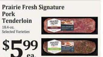 Rosauers Prairie fresh signature pork tenderloin offer