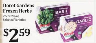 Rosauers Dorot gardens frozen herbs offer