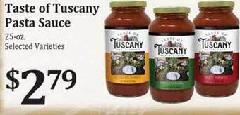 Rosauers Taste of tuscany pasta sauce offer