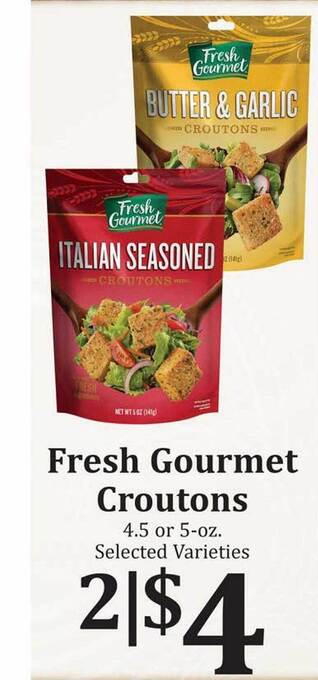 Rosauers Fresh gourmet croutons offer