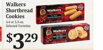 Rosauers Walkers shortbread cookies offer