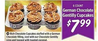 Rouses German chocolate gentilly cupcakes offer