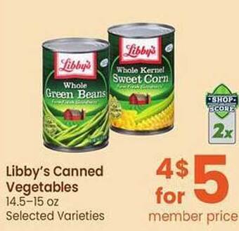 Safeway Libby's canned vegetables offer