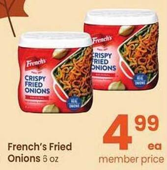 Safeway French's fried onions offer
