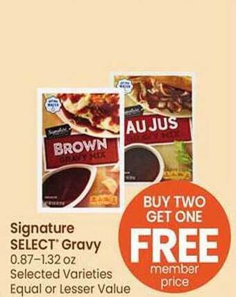Safeway Signature select gravy offer