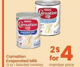 Safeway Carnation evaporated milk offer