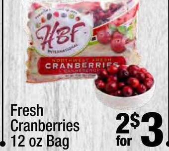 Super King Markets Fresh cranberries offer