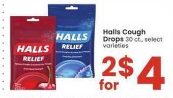 Albertsons Halls cough drops offer