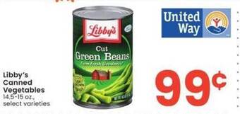 Albertsons Libby's canned vegetables offer
