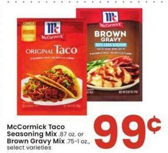 Albertsons Mccormick taco seasoning mix or brown gravy mix offer