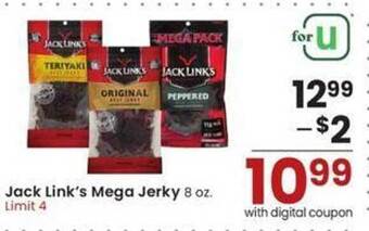 Albertsons Jack link's mega jerky offer