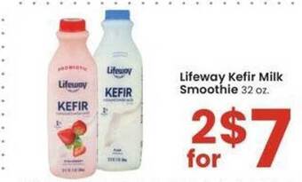Albertsons Lifeway kefir milk smoothie offer