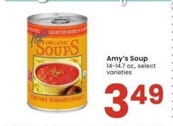 Albertsons Amy's soup offer
