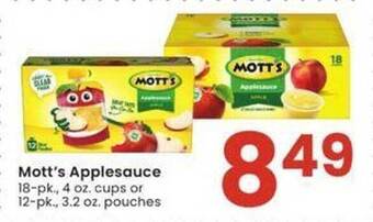 Albertsons Mott's applesauce offer