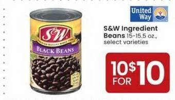 Albertsons S&w ingredient beans offer