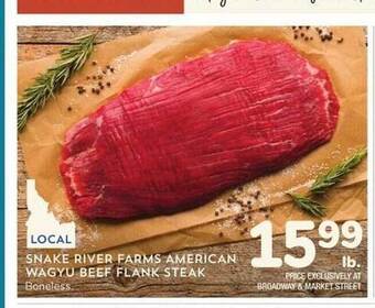 Albertsons Snake river farms american wagyu beef flank steak offer
