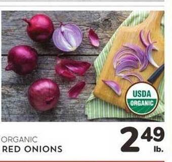 Albertsons Organic red onions offer
